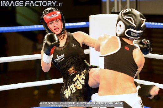 2013-11-16 Vigevano - Born to Fight 1551 Samantha Celestino-Beatrice Porcheddu - Low Kick